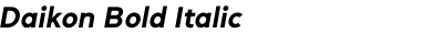 Daikon Bold Italic